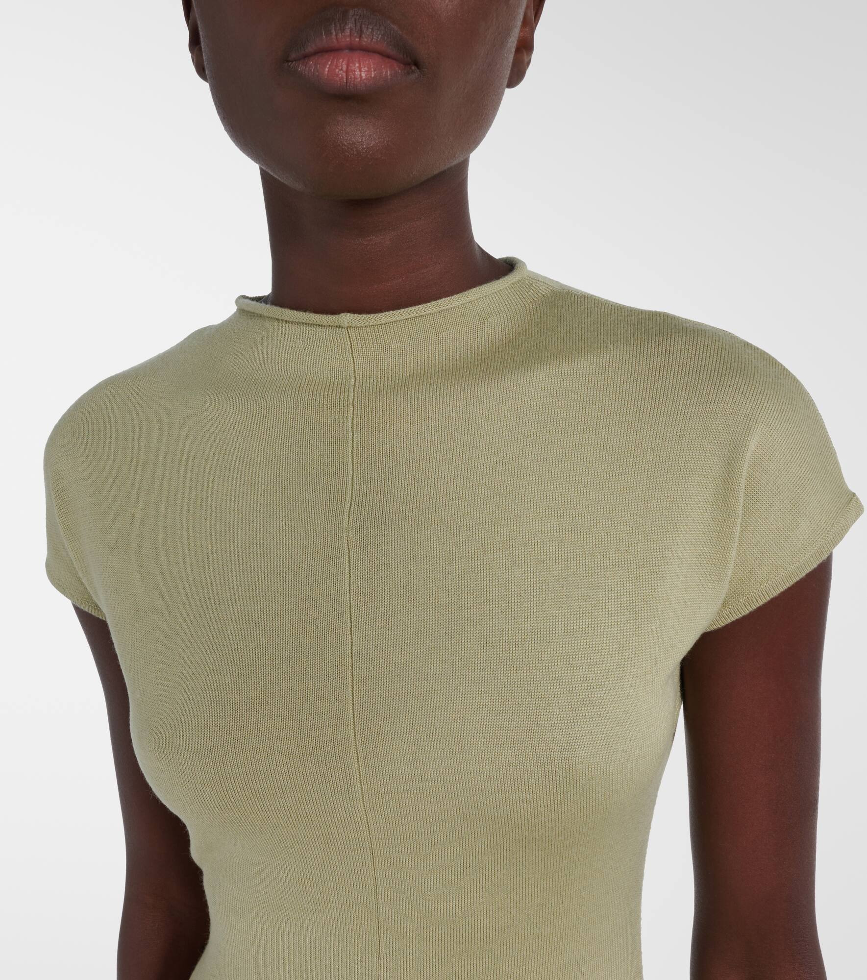 Lenore knitted wool and silk midi dress - 4