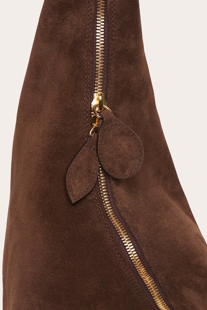 MOON HOBO DARK BROWN SUEDE - 5
