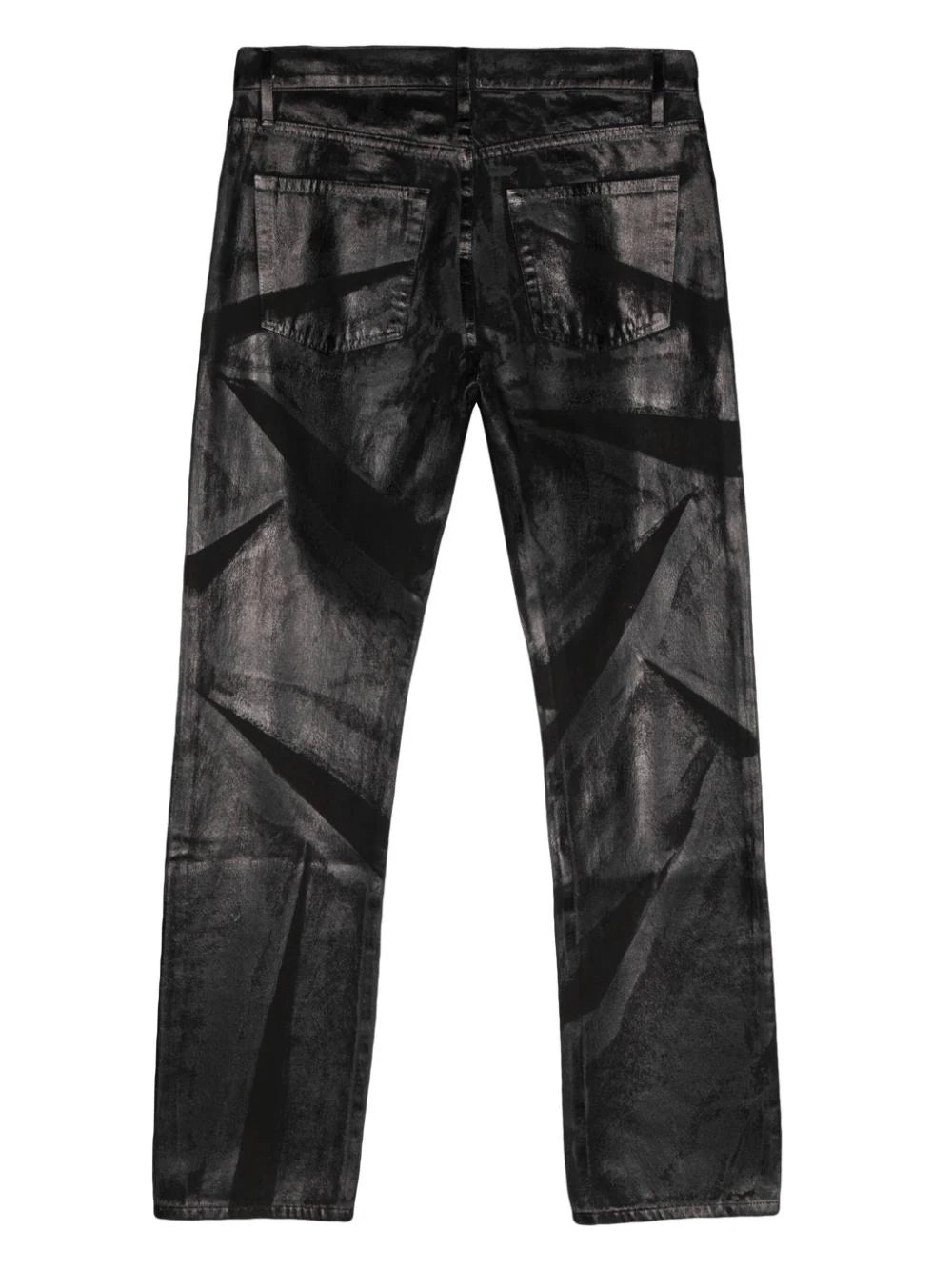 FOIL-PRINT LOW-RISE STRAIGHT-LEG JEANS - 2