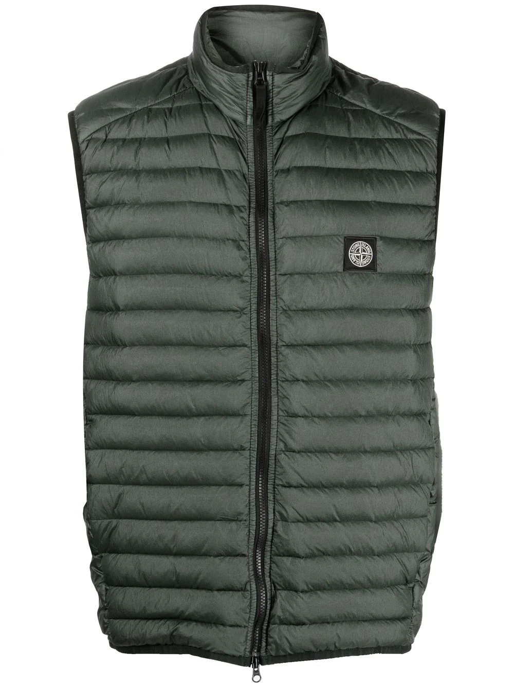 Compass logo-patch padded gilet - 1