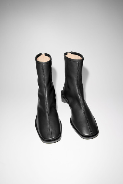 Acne Studios Square toe booties - Black/black outlook