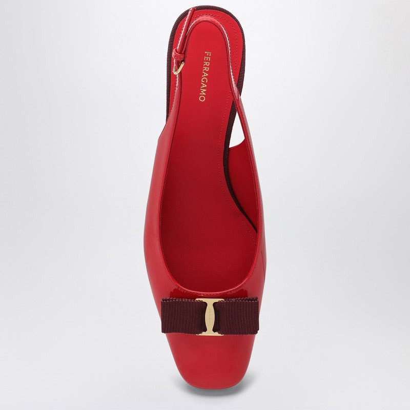 Ferragamo Vara Red/Burgundy Slingback Women - 3
