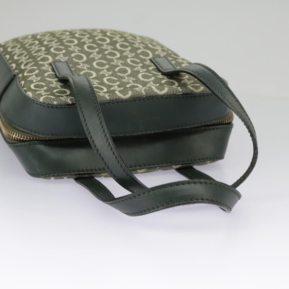 CELINE C Macadam Canvas Hand Bag Gray Gold - 7