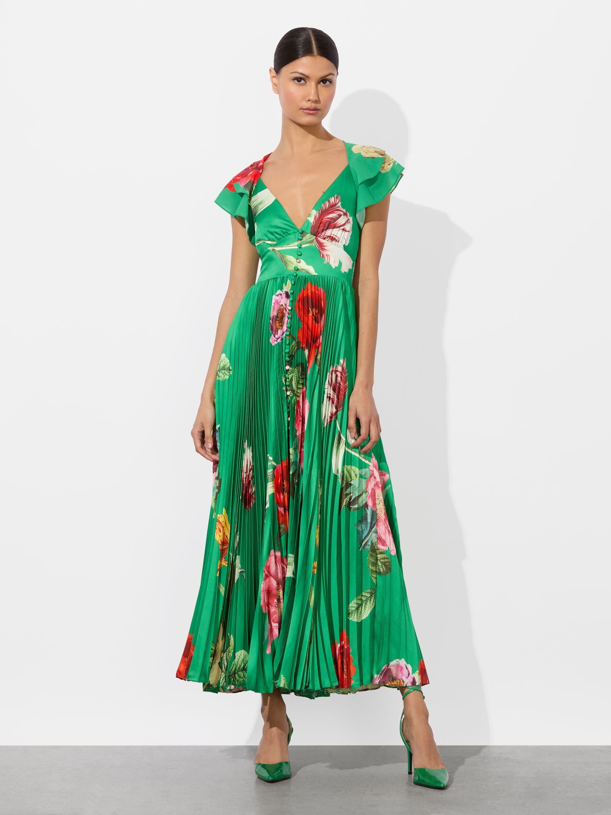 HALIA PLEATED MIDI DRESS - 6
