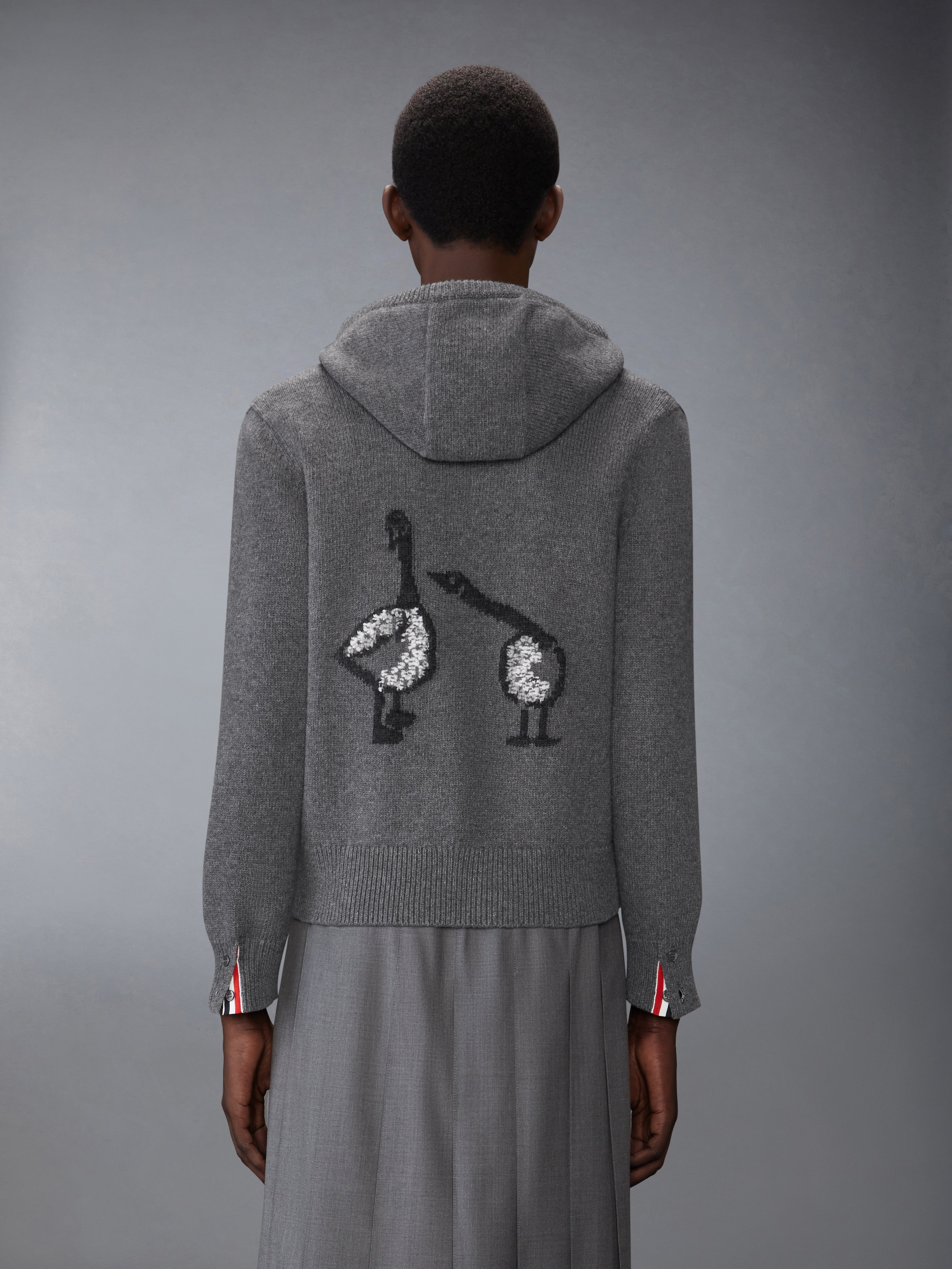 GEESE INTARSIA MERINO WOOL HOODIE - 3