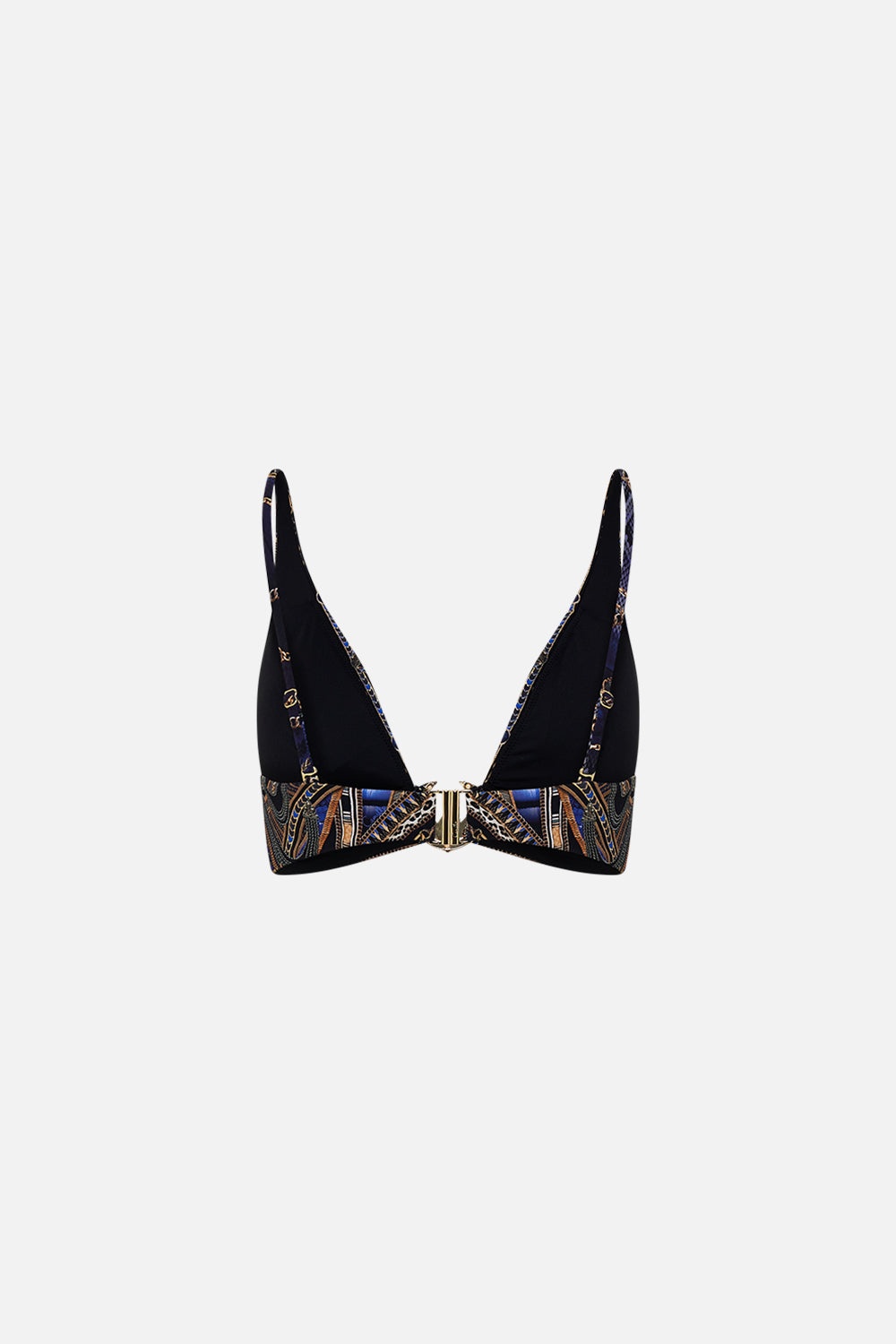 HIGH TRI BRA WITH PLEATS AND TRIM - 7