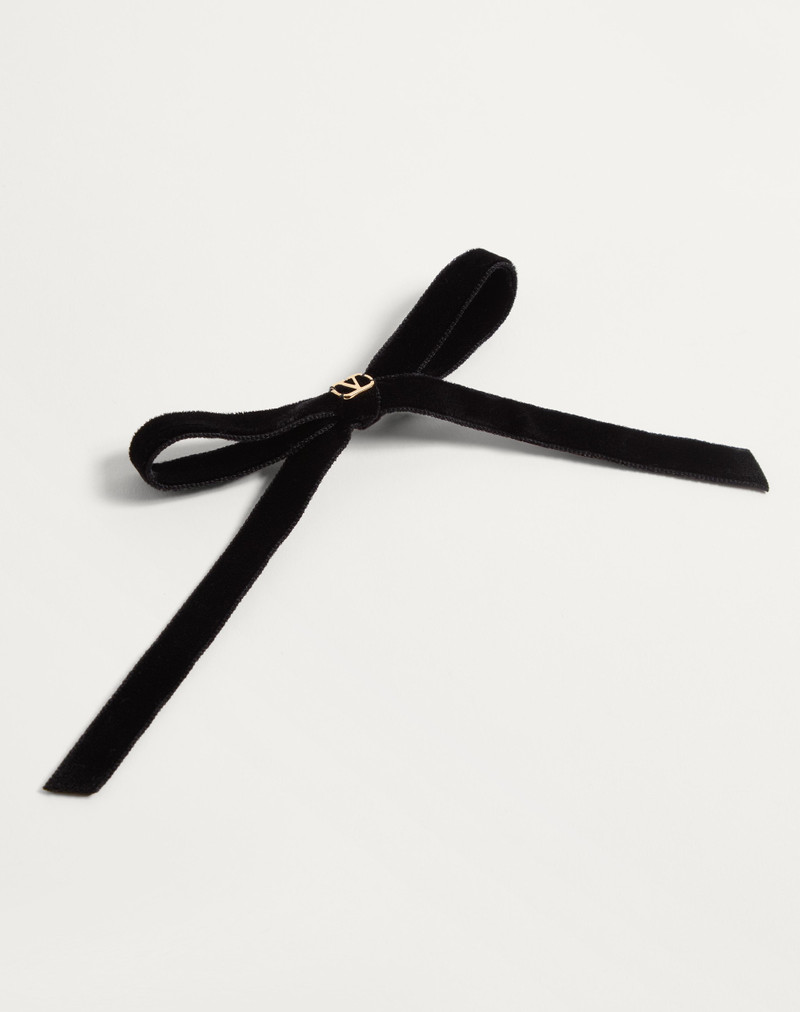 VLOGO SIGNATURE VELVET BOW HAIRCLIP 3