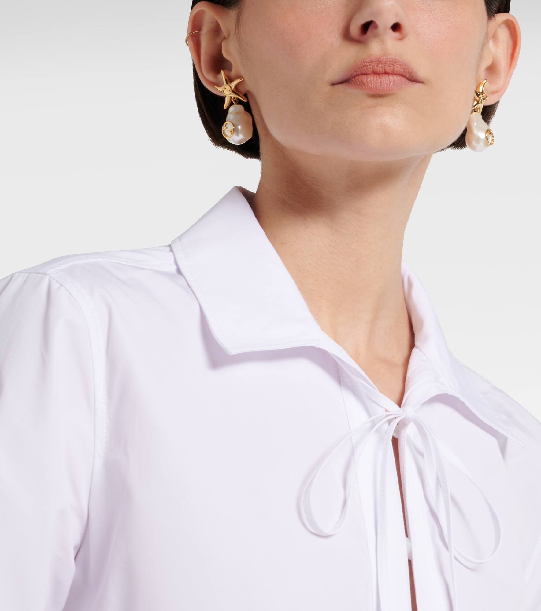 Interlocking G faux pearl drop earrings - 6