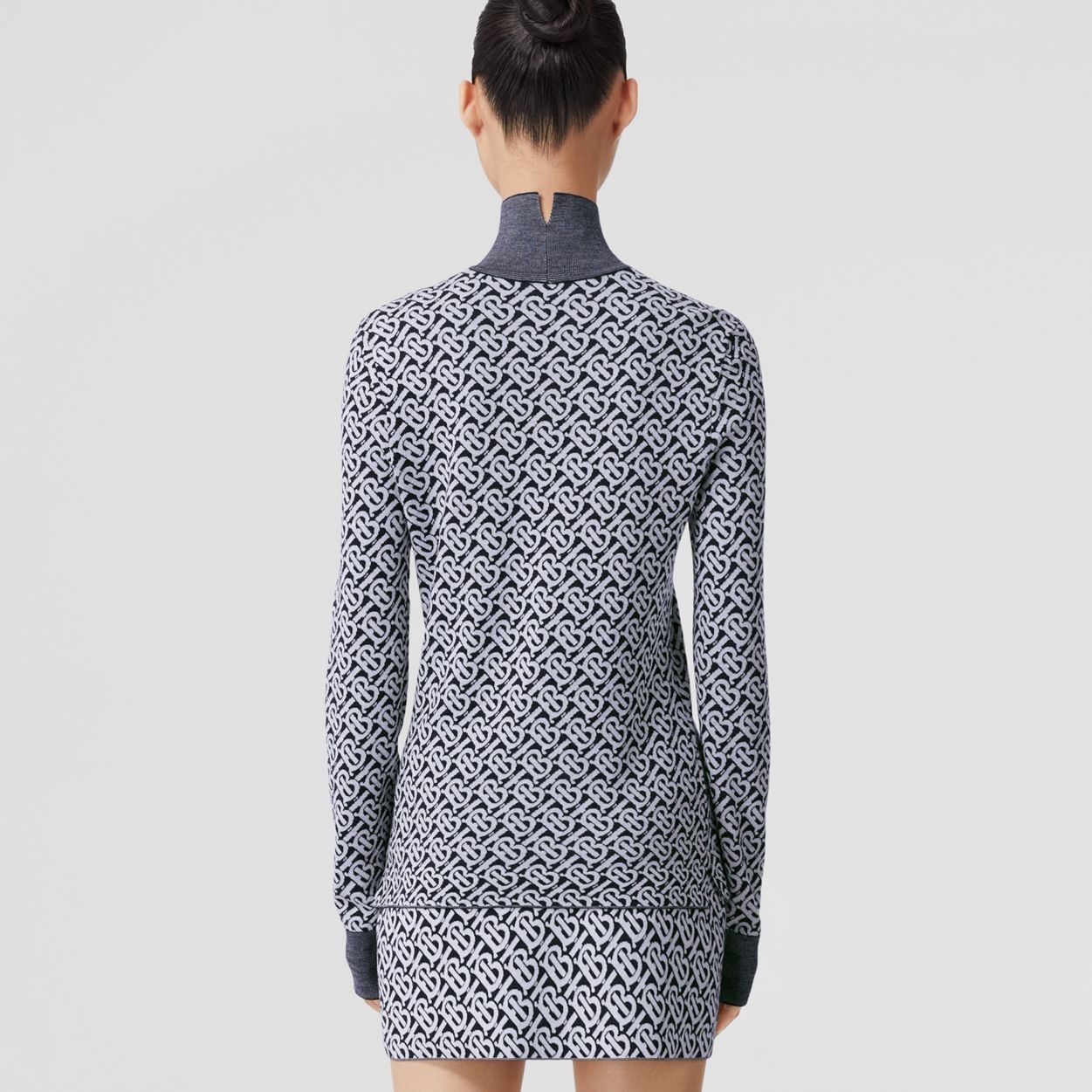 Monogram Wool Jacquard Turtleneck Sweater - 4