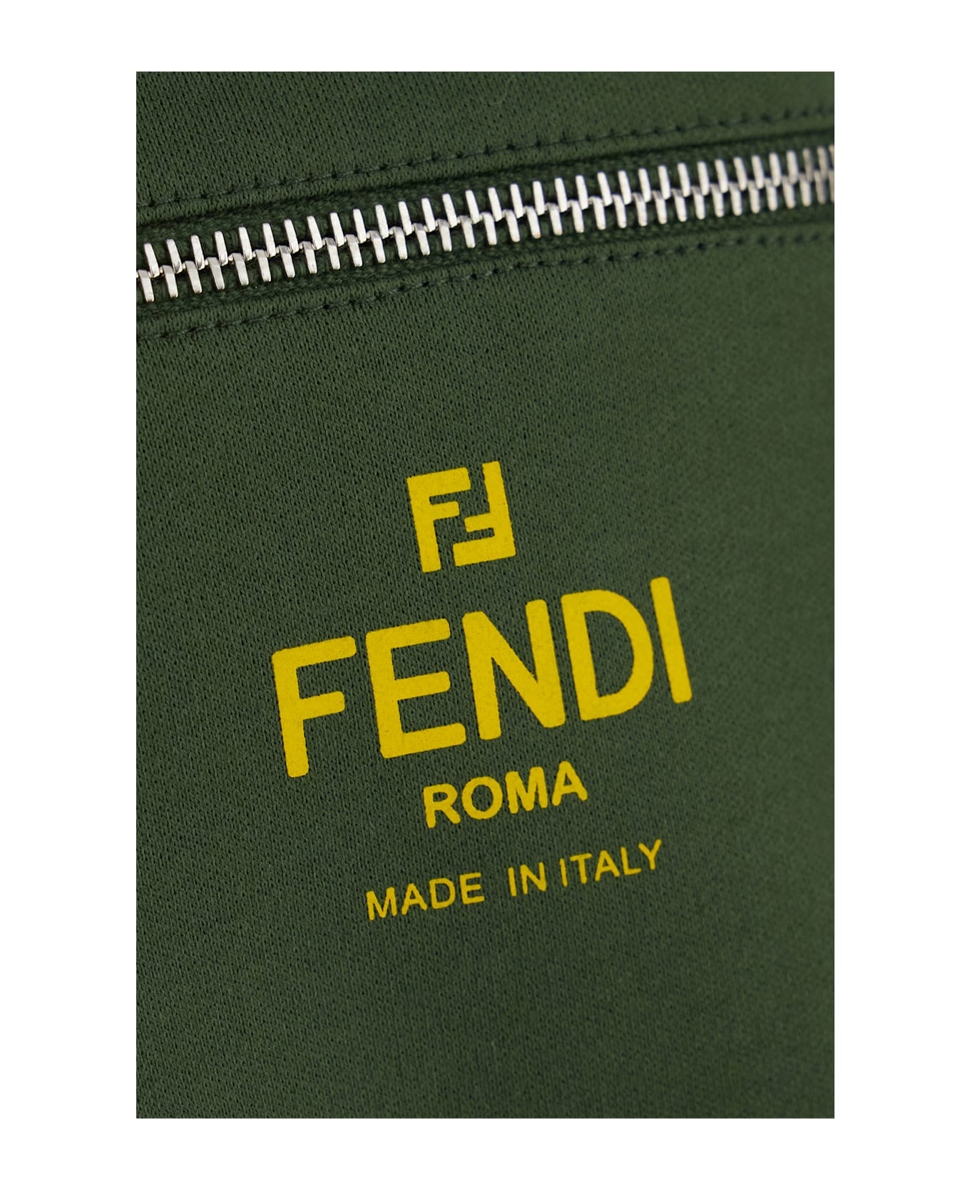 FENDI Olive Green Cotton T-shirt | italist | REVERSIBLE
