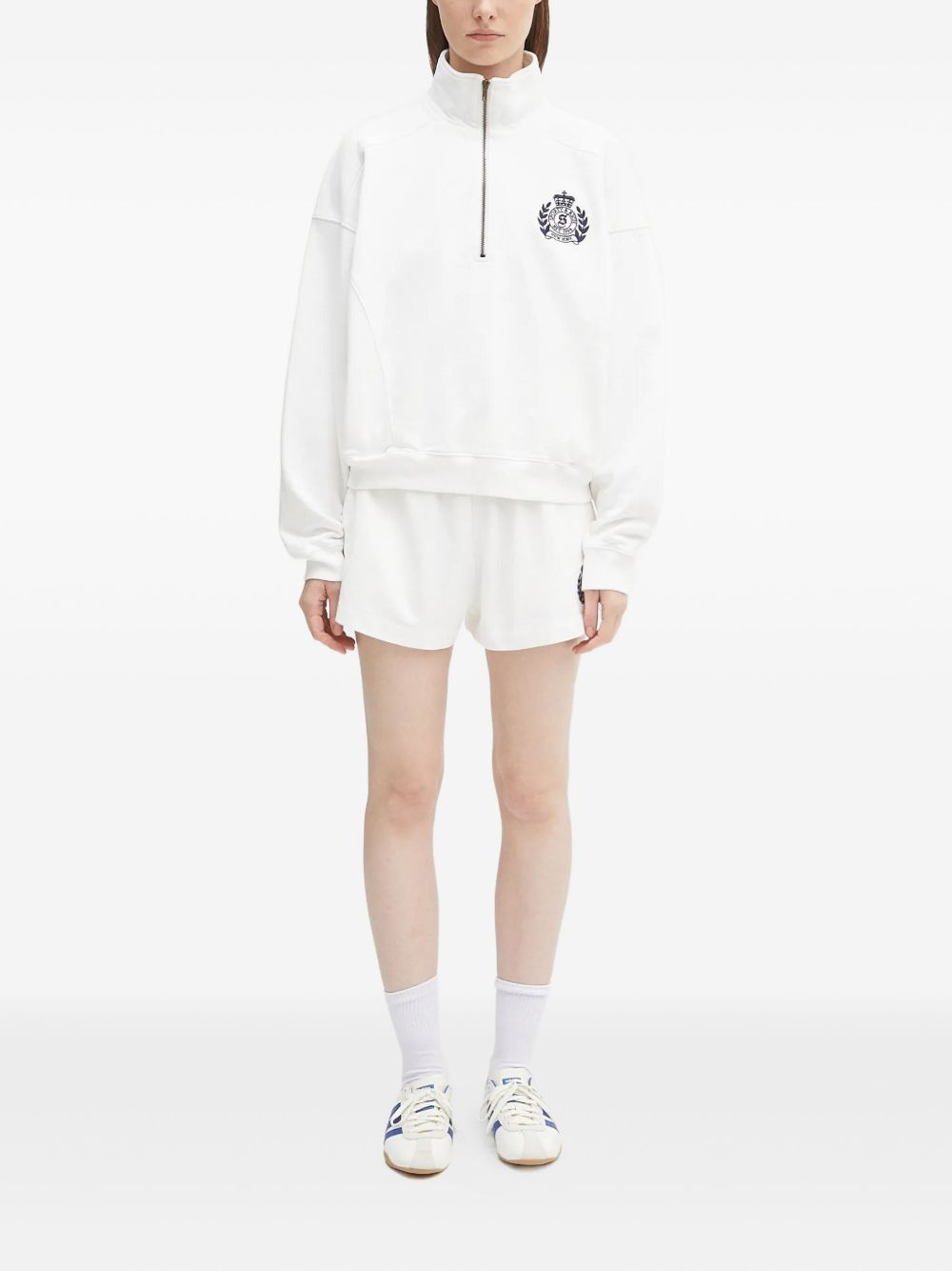 logo-embroidered shorts - 2