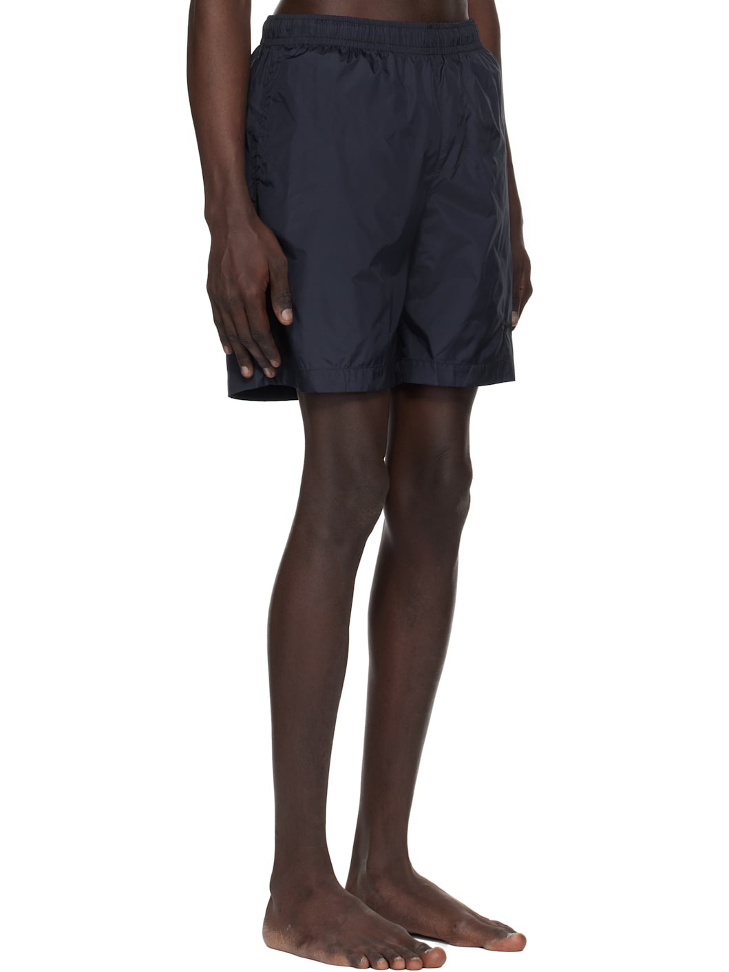 Navy Logo Embroidery Swim Shorts - 2