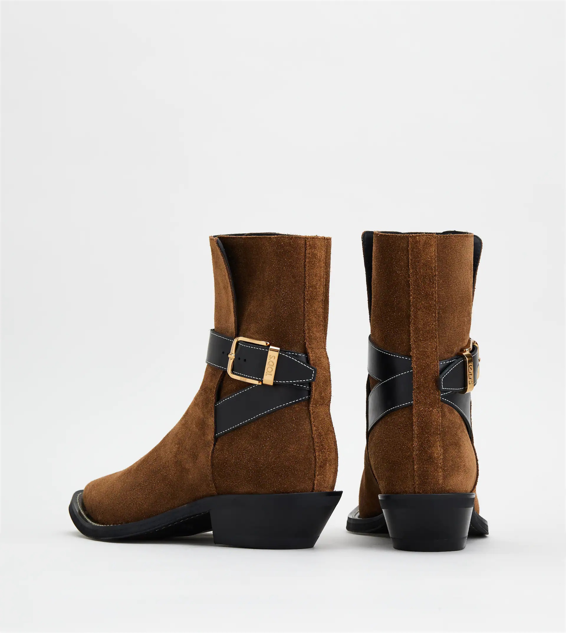 ANKLE BOOTS IN SUEDE - BROWN - 3