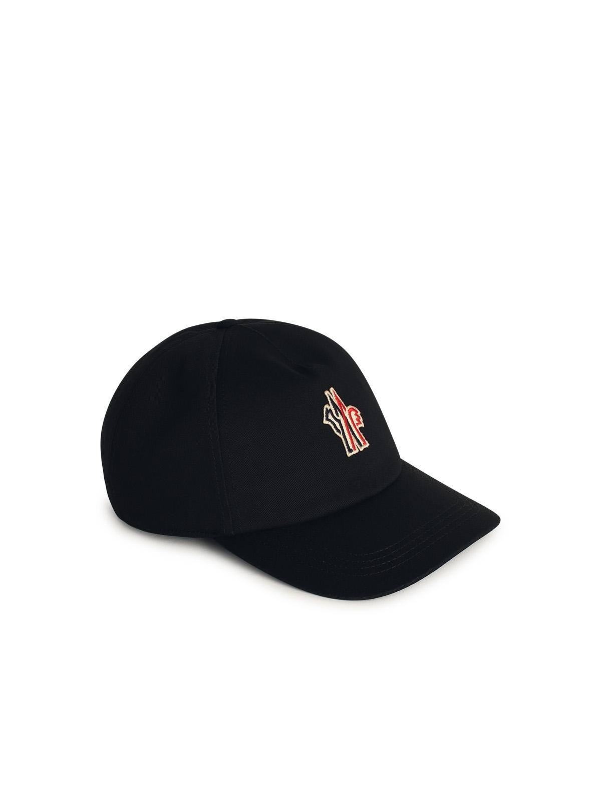 Moncler Grenoble Black Cotton Cap Men - 2