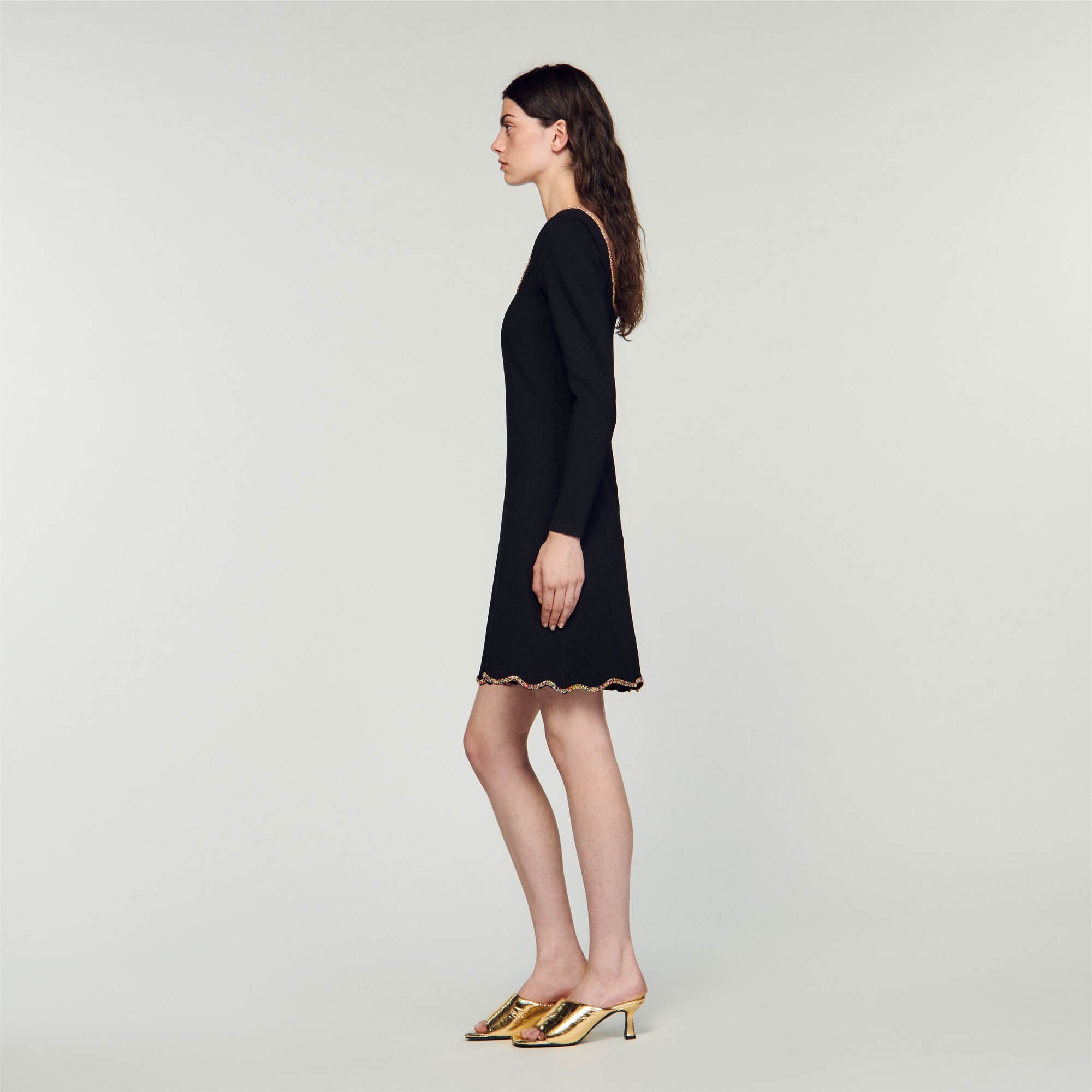 SHORT VELVET DRESS - 7