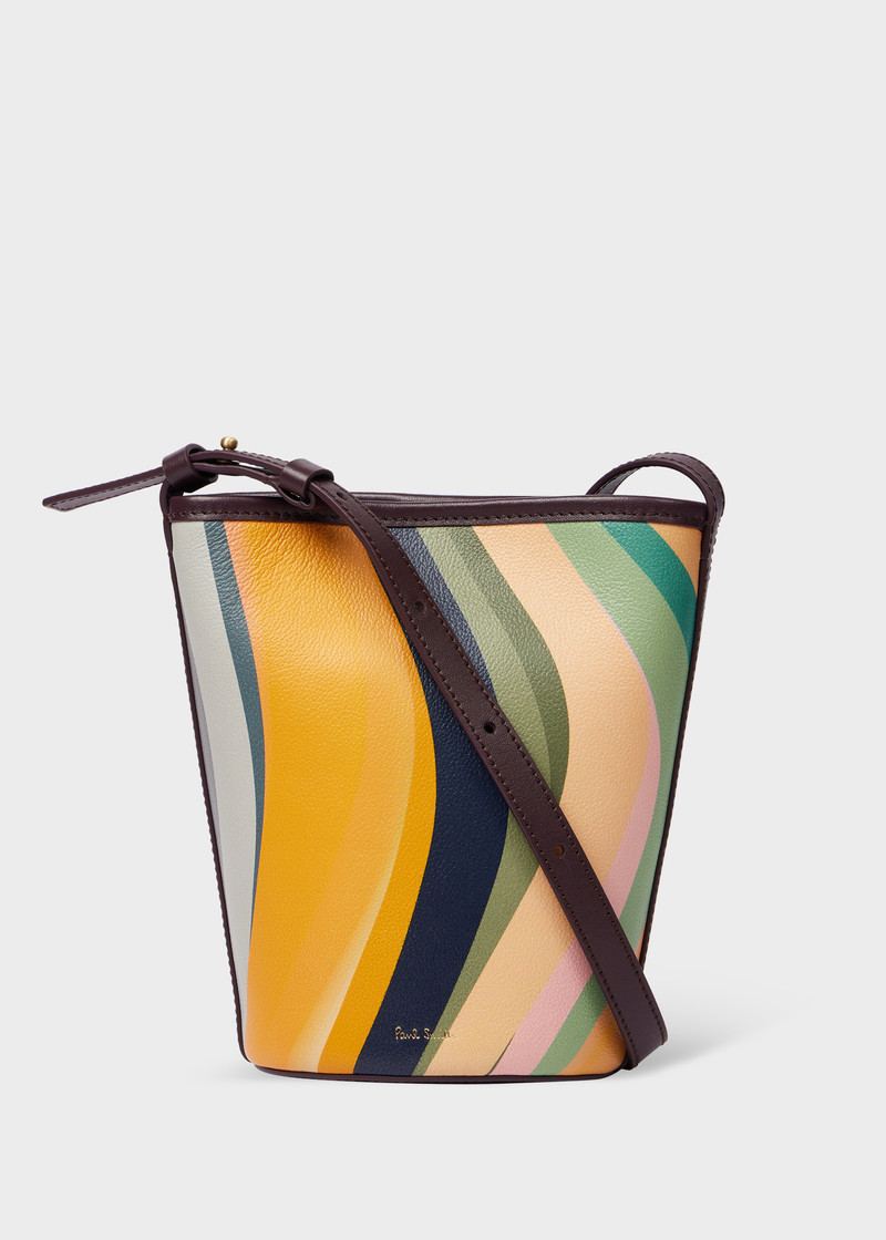 Women's Leather 'Swirl' Bucket Bag 1