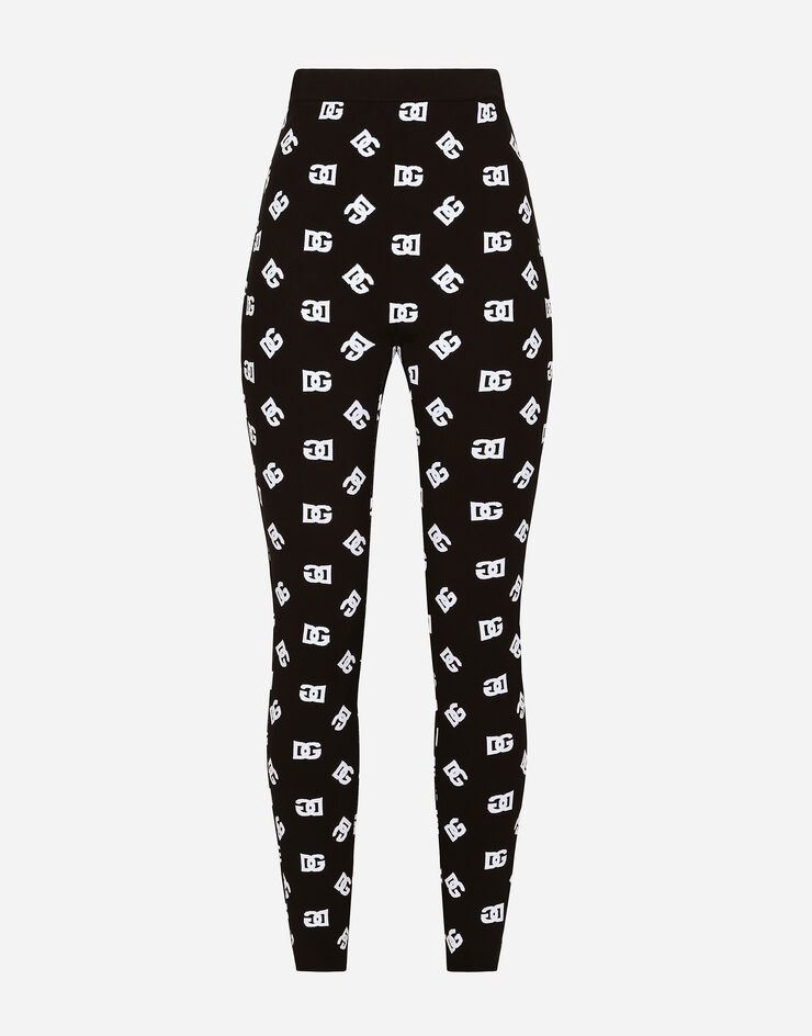 Viscose leggings with jacquard DG logo - 1