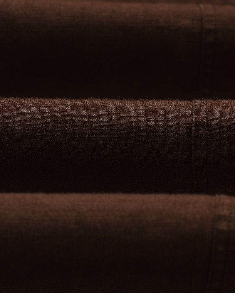 Kurt - Brown Washed Linen Relaxed Fit Trousers 10