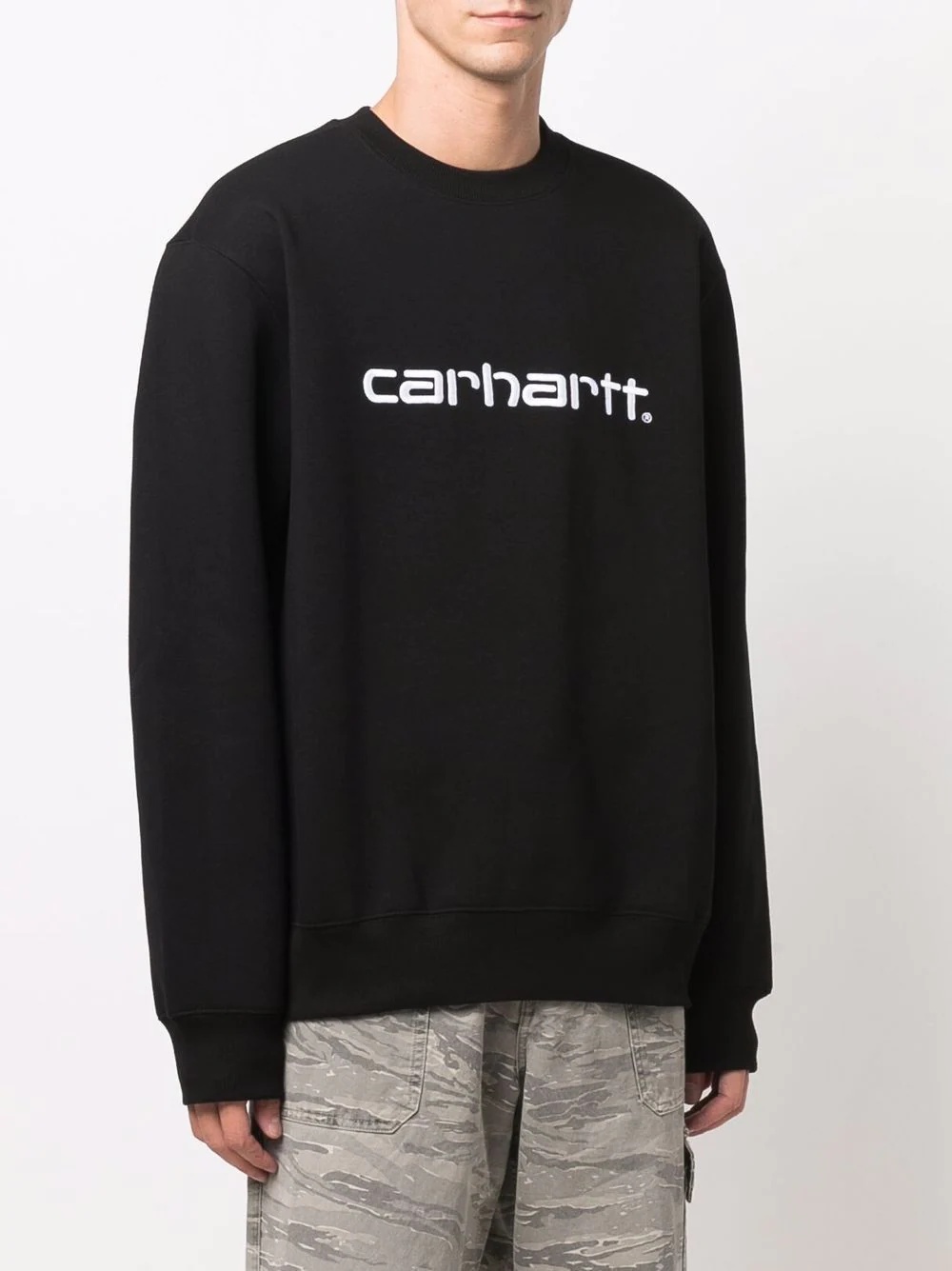 logo-print crew-neck sweatshirt - 3