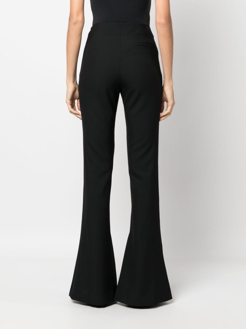 high-waisted wool split trousers - 4