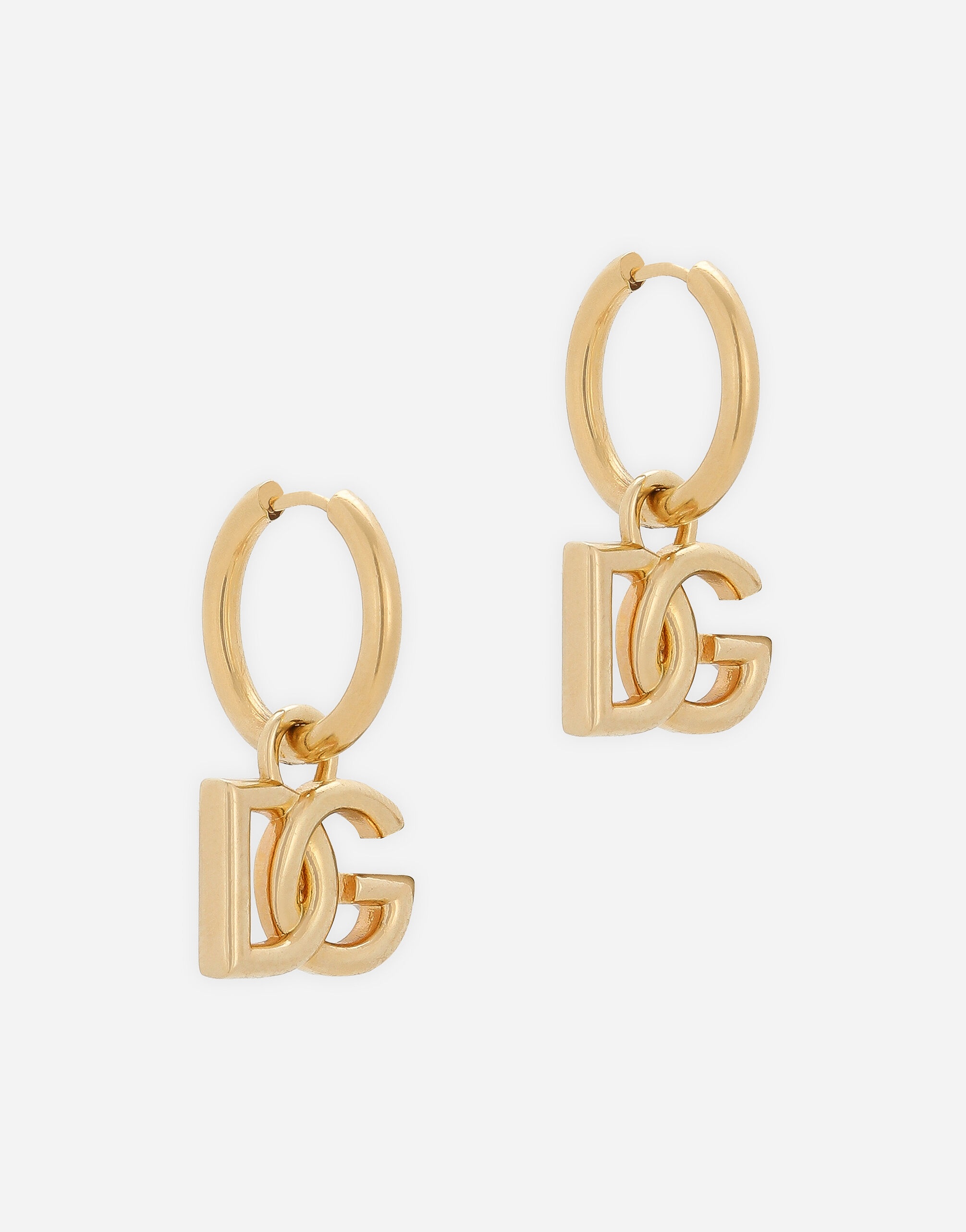 Creole earrings with DG logo - 3
