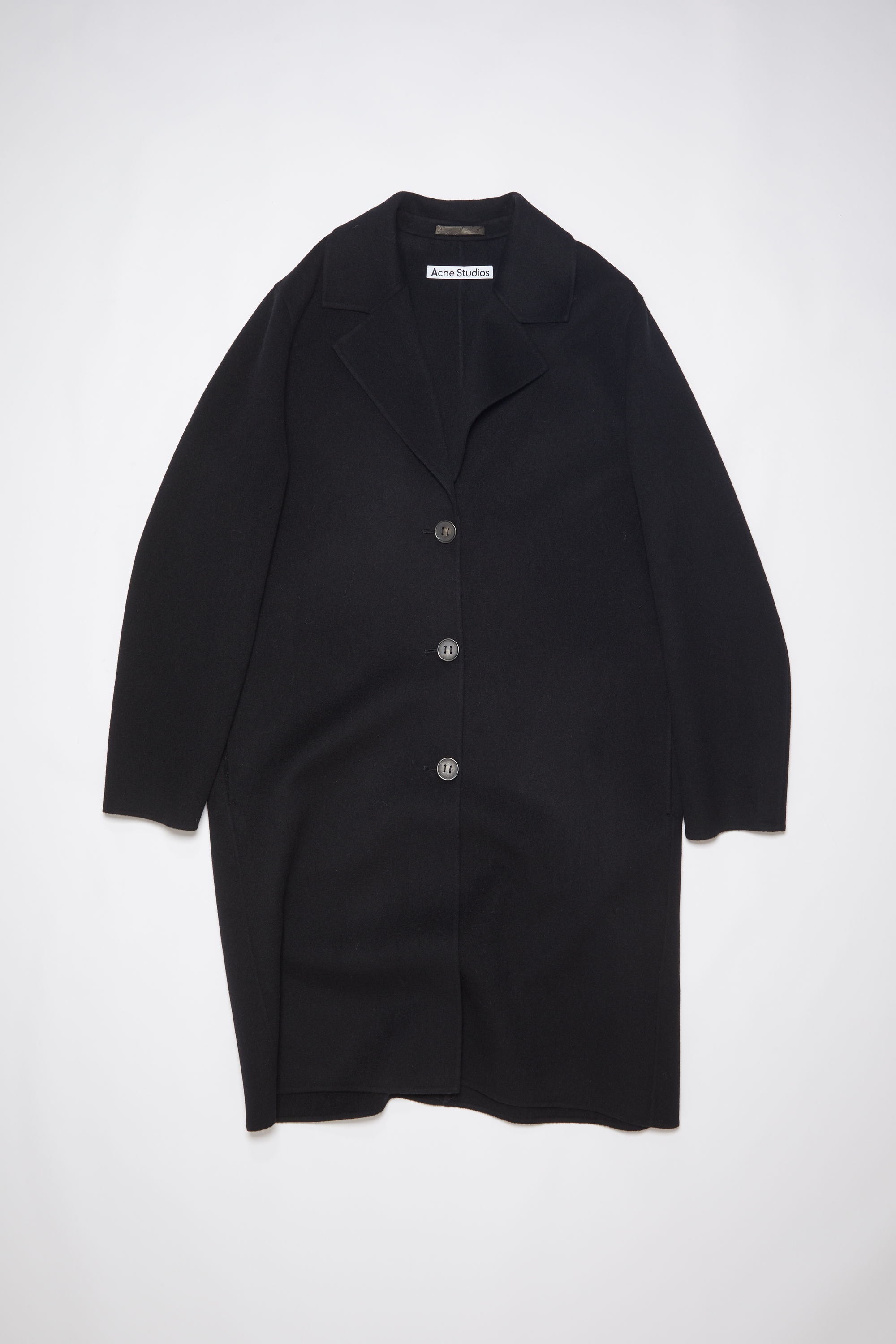 Single-breasted coat - Black - 7