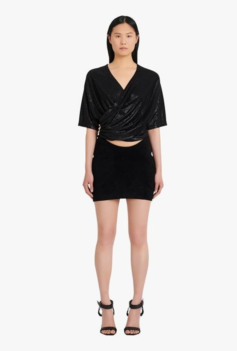 Short black knit skirt 4