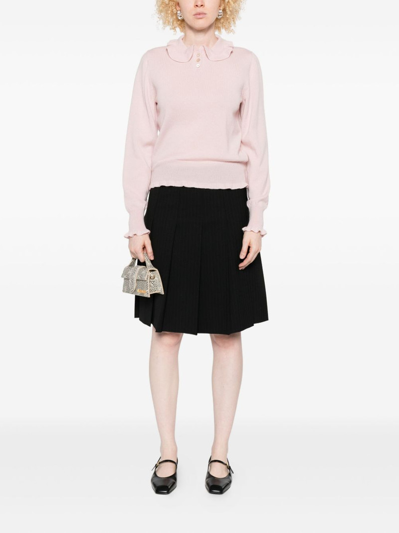 Valentino ruffled collar sweater outlook