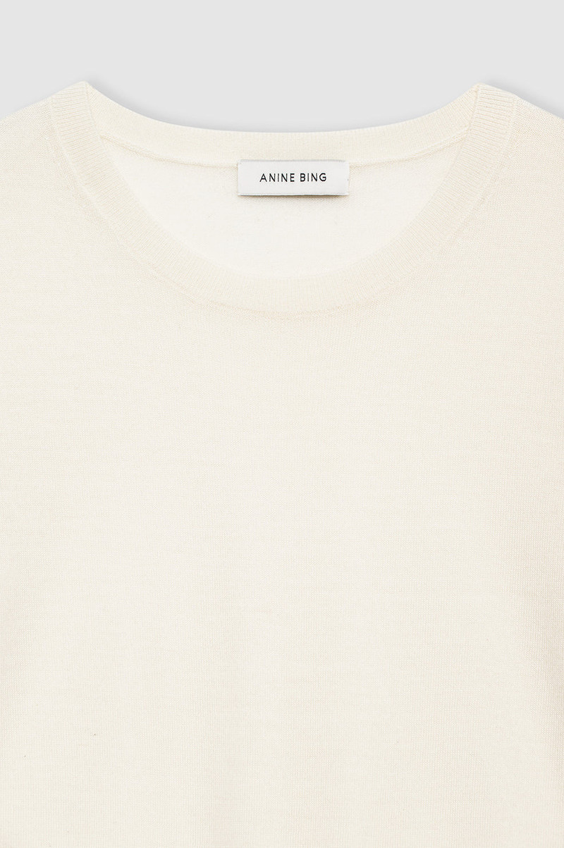 Mora Crop Sweater - Ivory 4