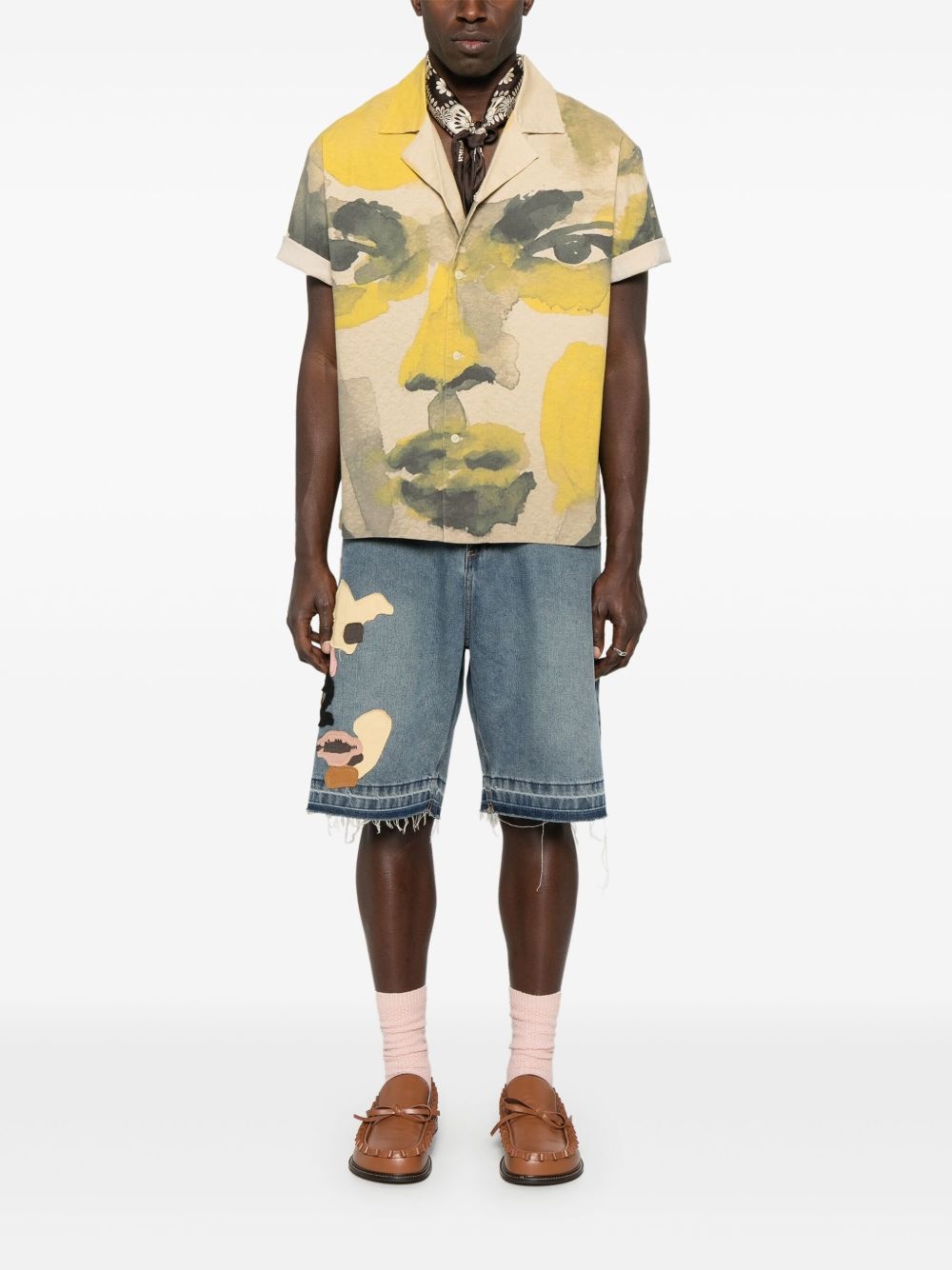 watercolor-face shirt - 2