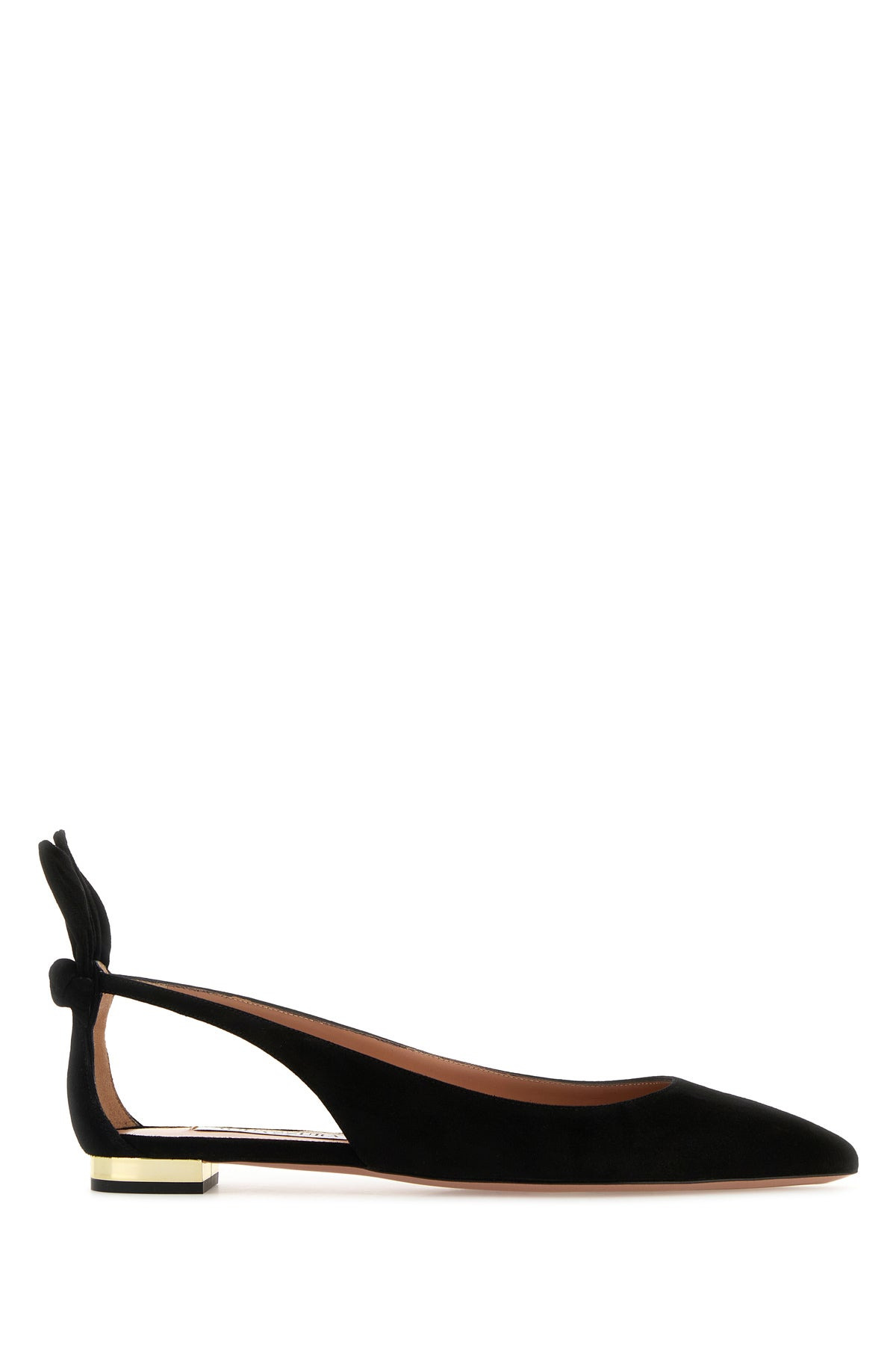 Black suede Bow Tie Ballet ballerinas - 1