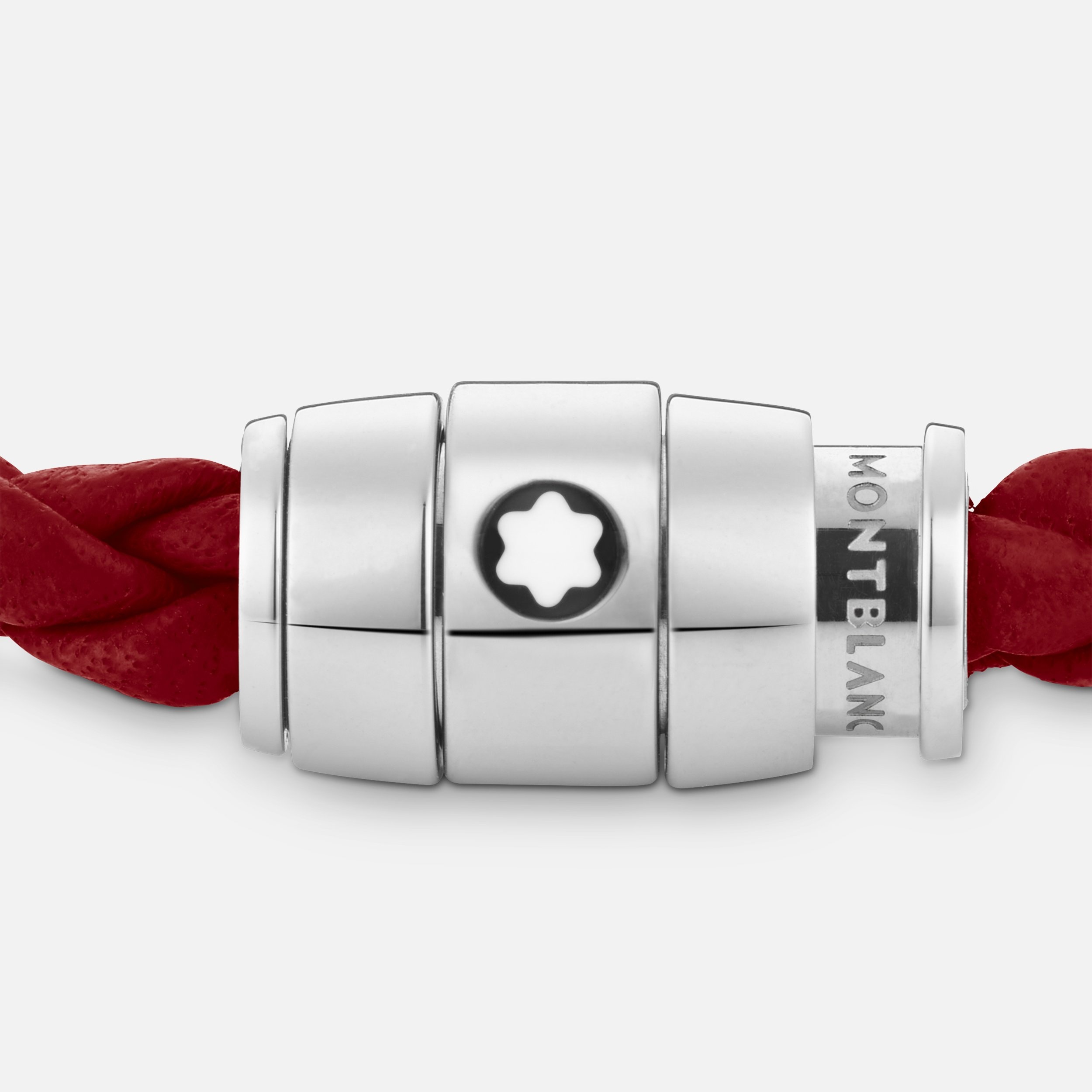 Bracelet Steel 3 rings Meisterstück collection in russet leather - 3