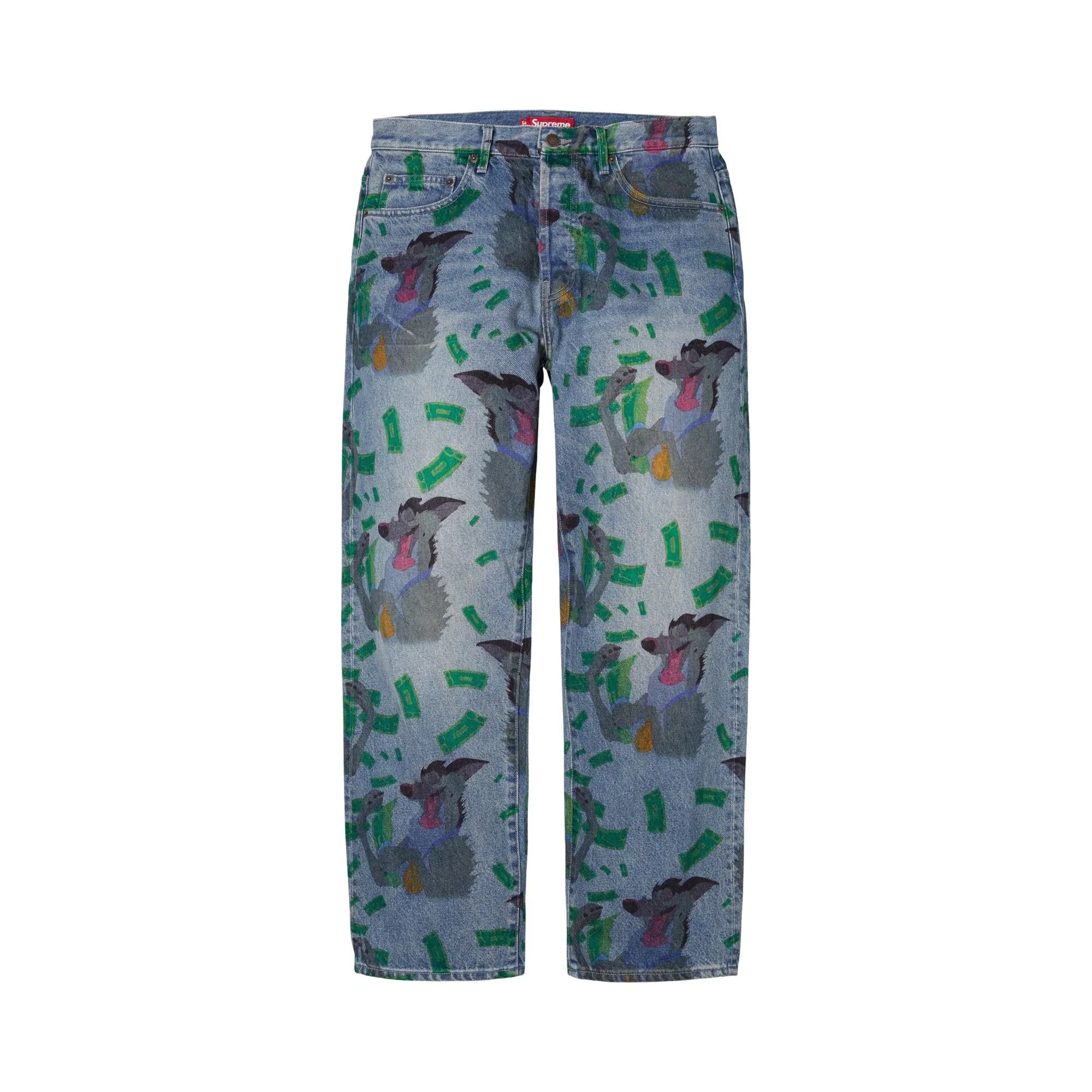 Supreme All Dogs Go To Heaven Loose Fit Jean 'Washed Indigo' - 1