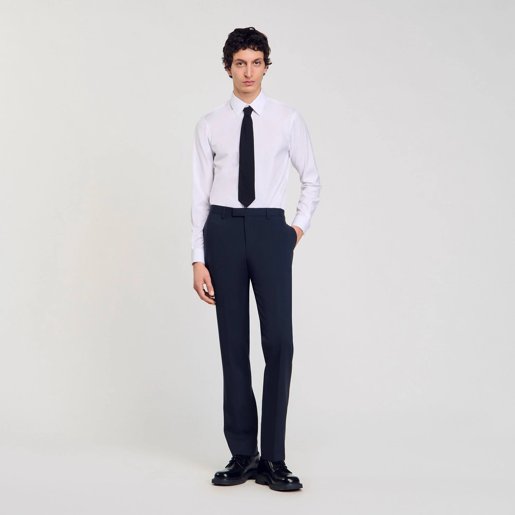 WOOL SUIT TROUSERS - 1