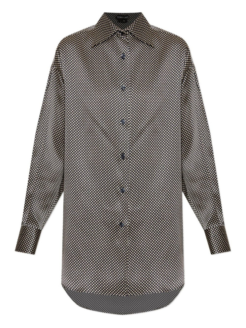 polka dot long-sleeve shirt 1