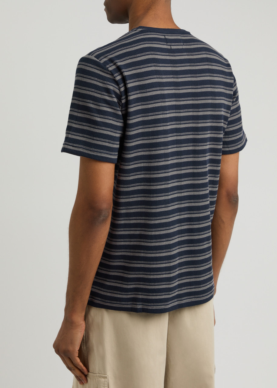 Oliver Spencer Oli's Striped Waffle-knit T-shirt - 3