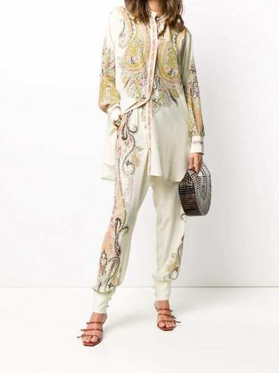 Etro paisley-print longline shirt outlook