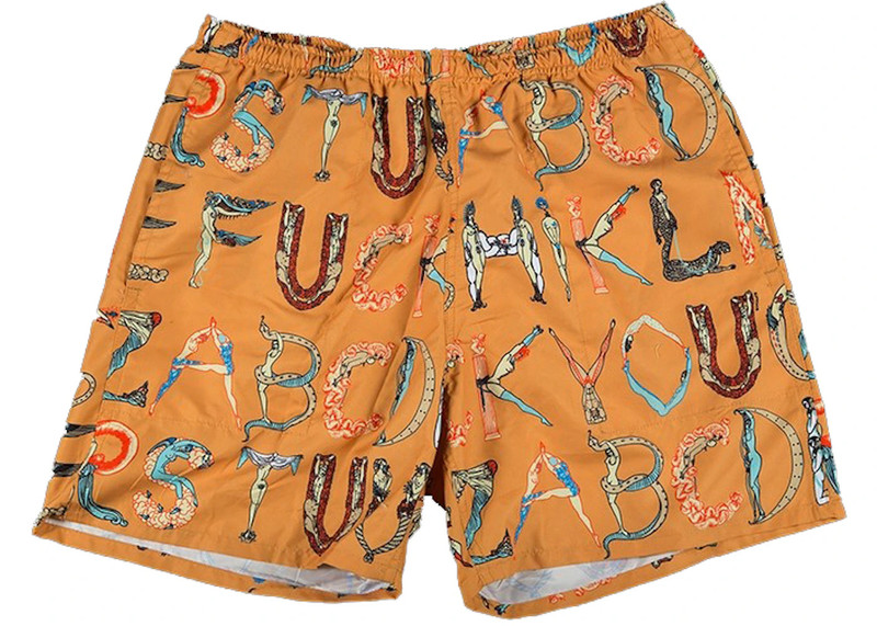 Supreme Alphabet Water Short Orange 1