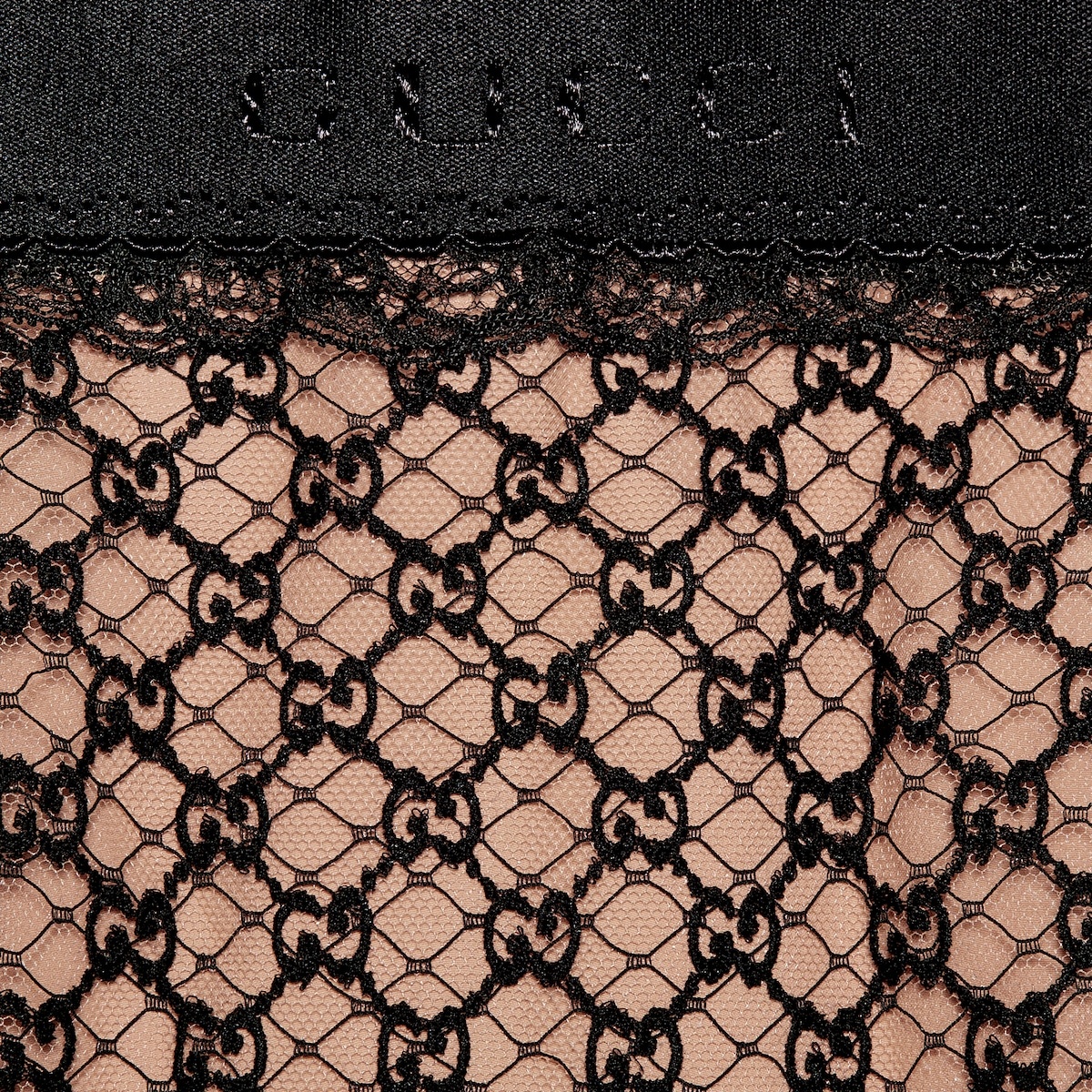 GG net skirt with lace trims - 4