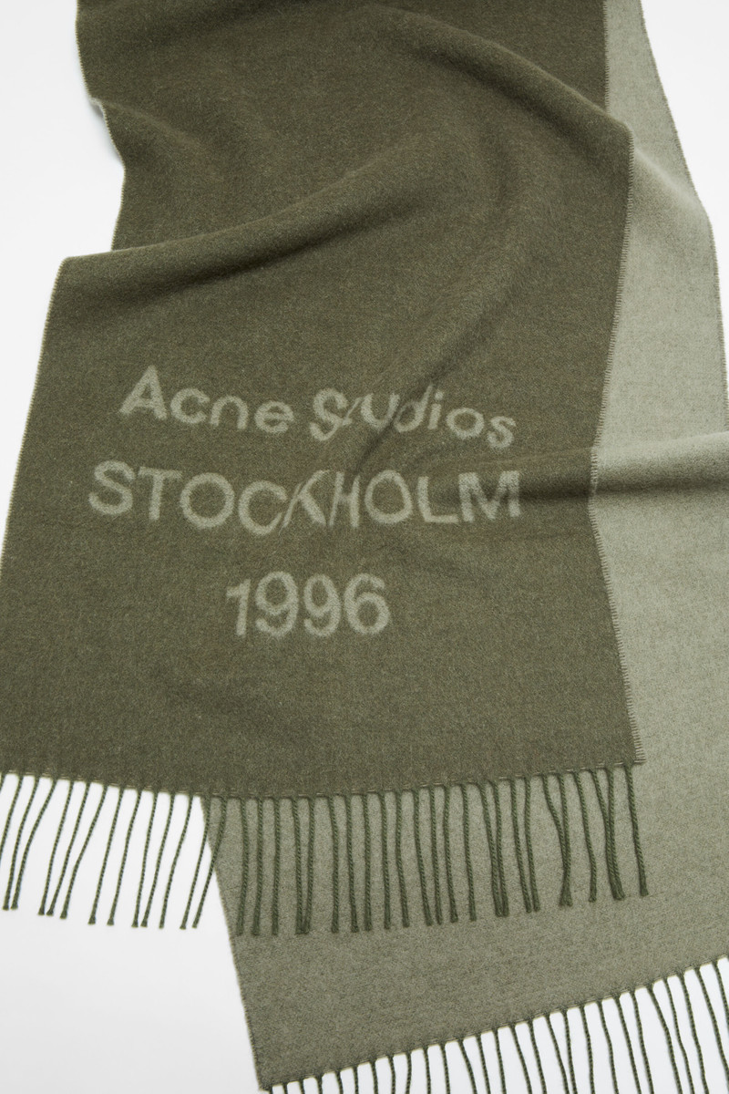 Logo scarf - Wide - Olive green 4