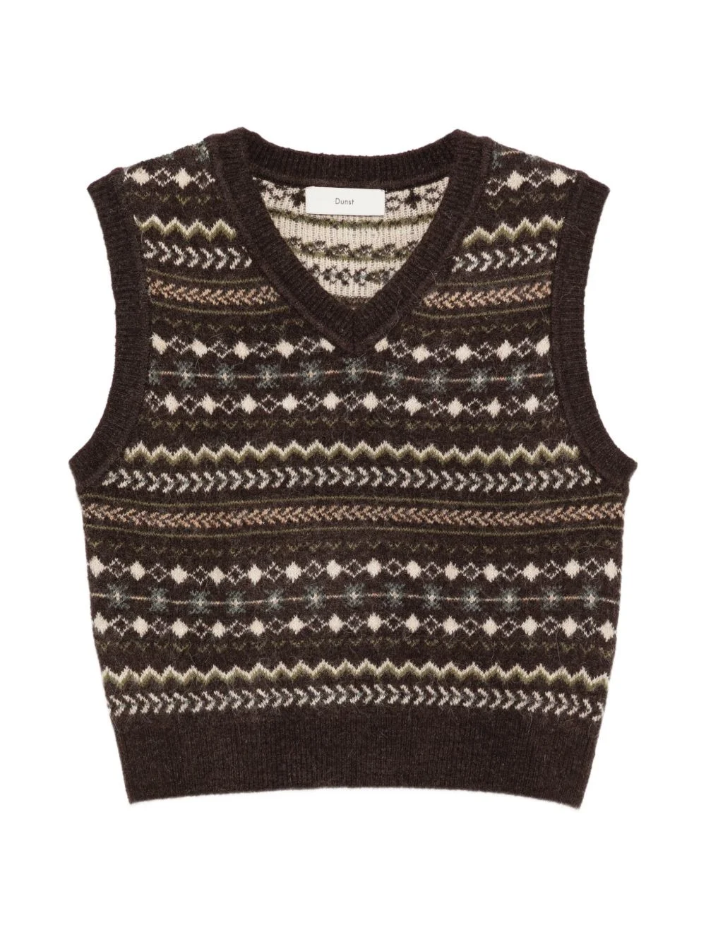 Fair Isle-knit V-neck sweater vest - 1