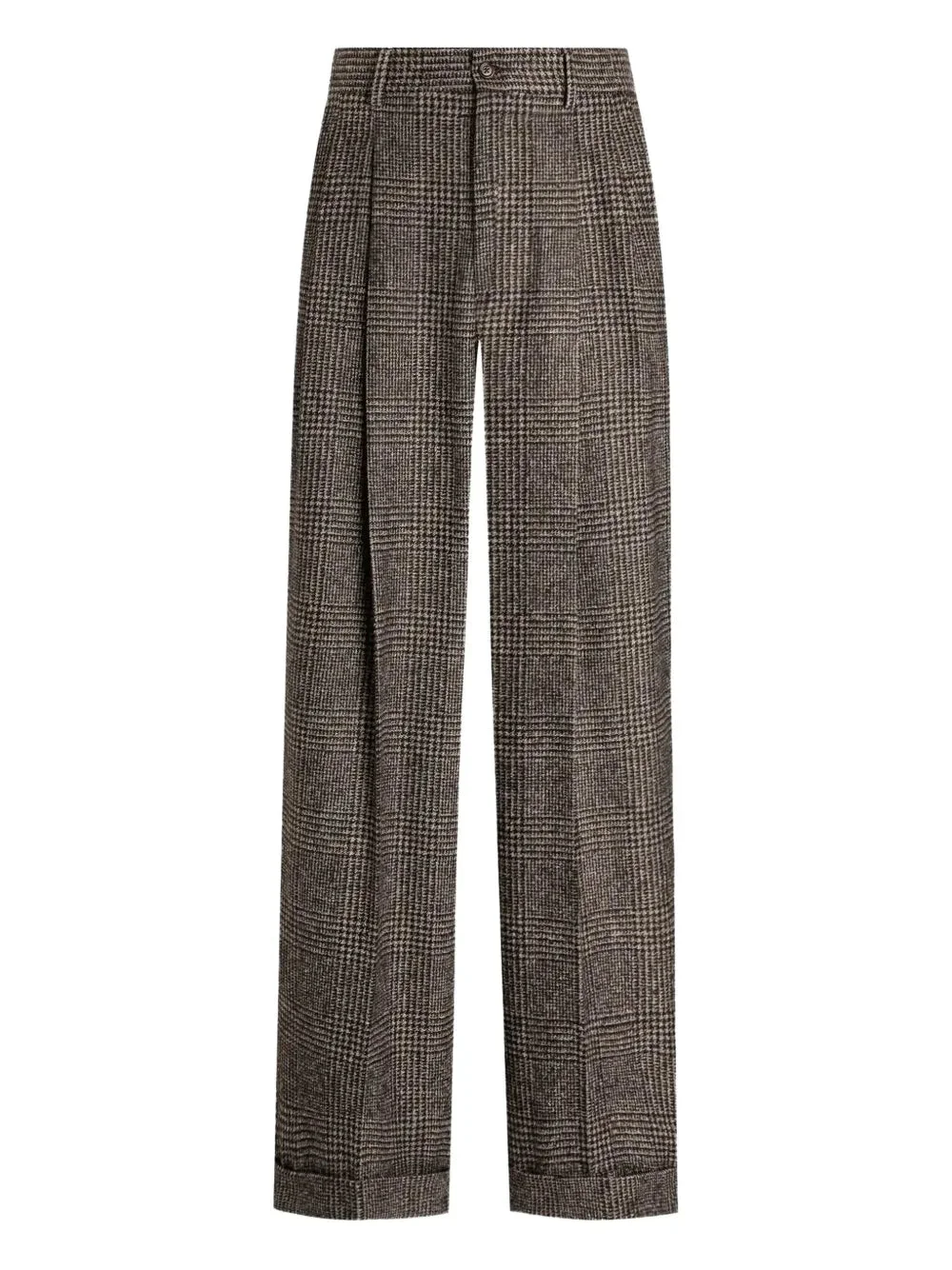 Dolce & Gabbana Men Wide-Leg Plaid Trousers - 1