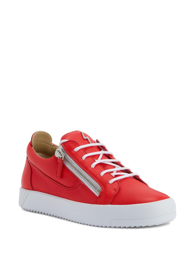 Giuseppe Zanotti zip-detail leather low-top sneakers outlook