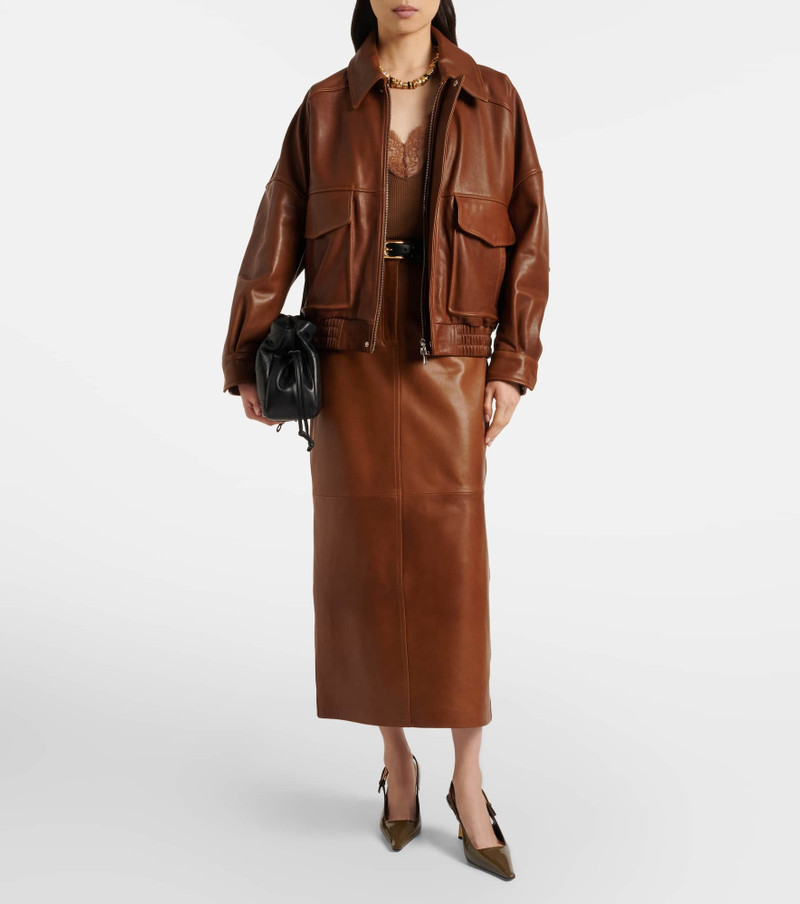 NOUR HAMMOUR Runa leather blouson jacket outlook