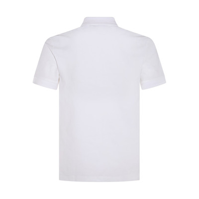 Burberry white and archive beige cotton polo shirt outlook