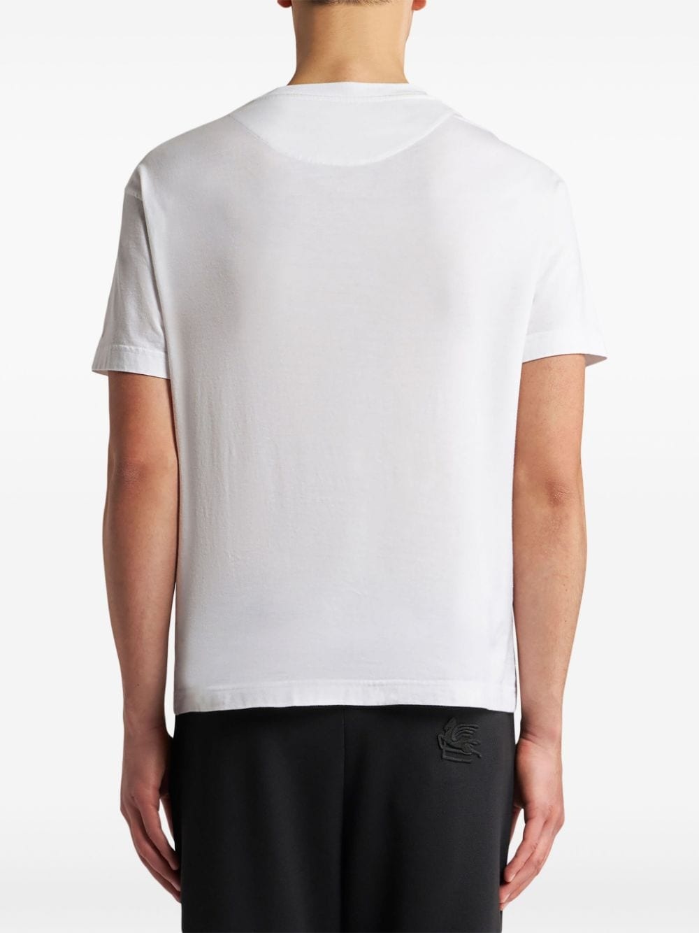 logo-embroidered cotton T-shirt - 3