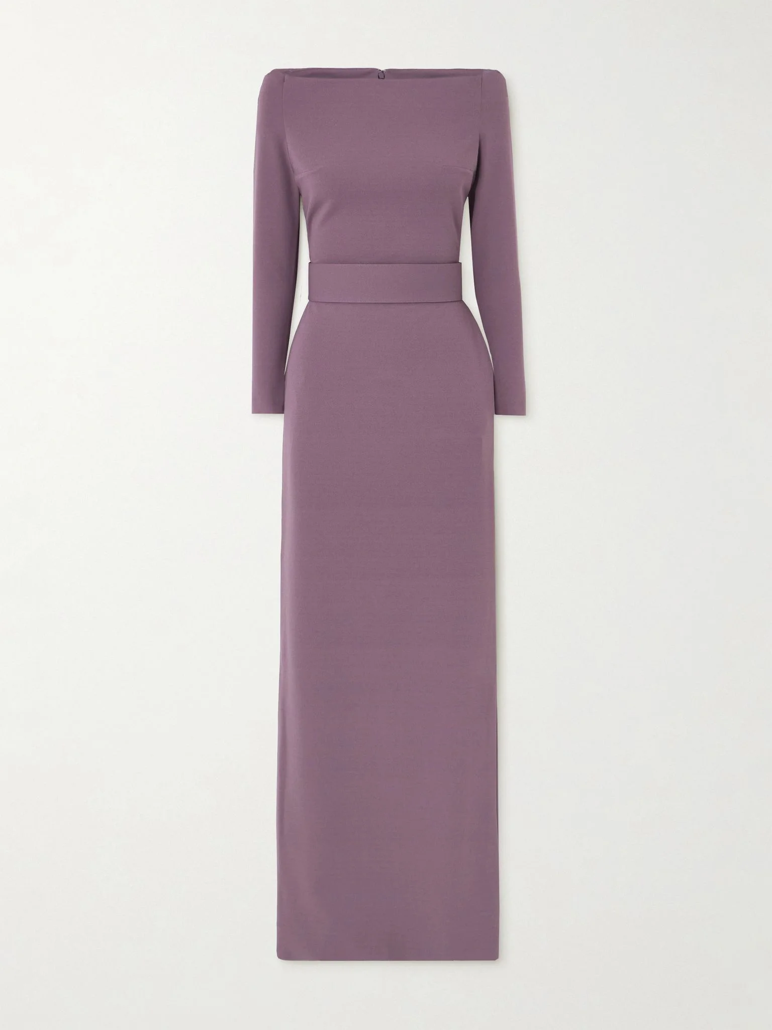 Sabina off-the-shoulder stretch-crepe maxi dress Purple - 1