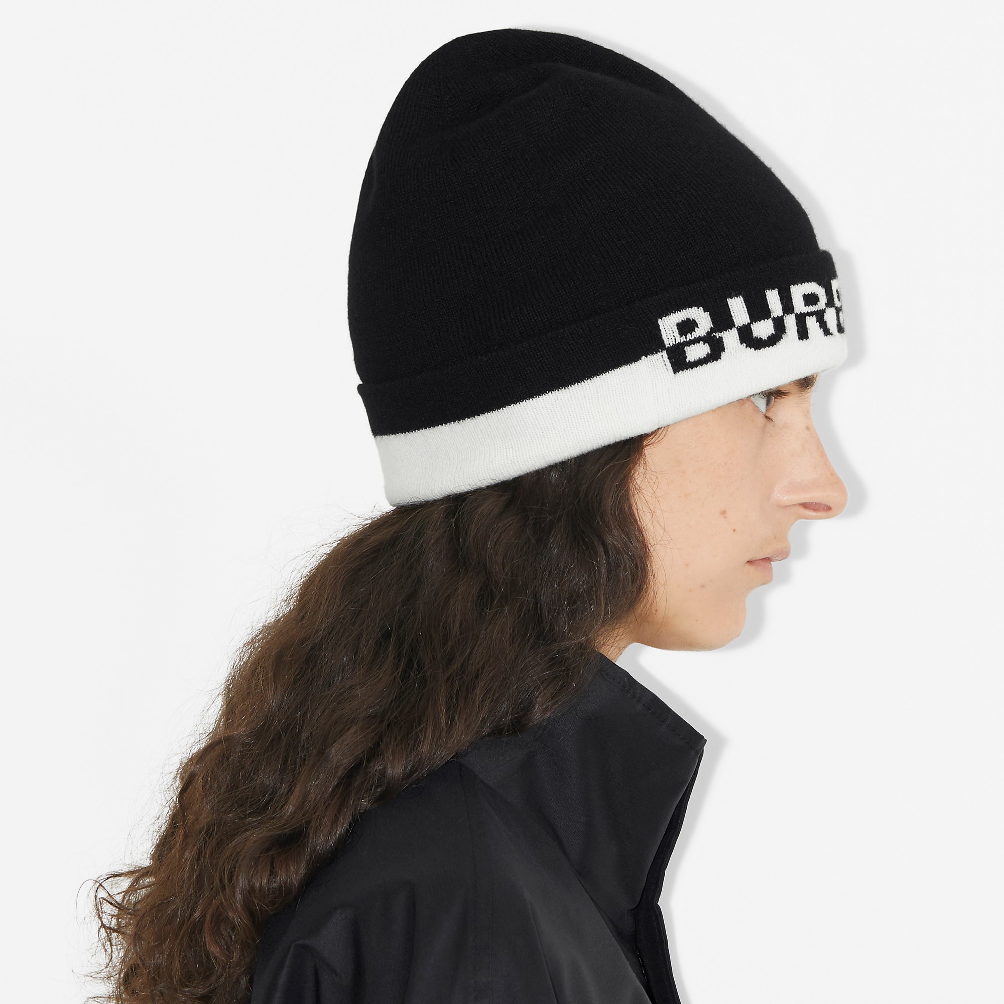 Logo Intarsia Cashmere Beanie - 2