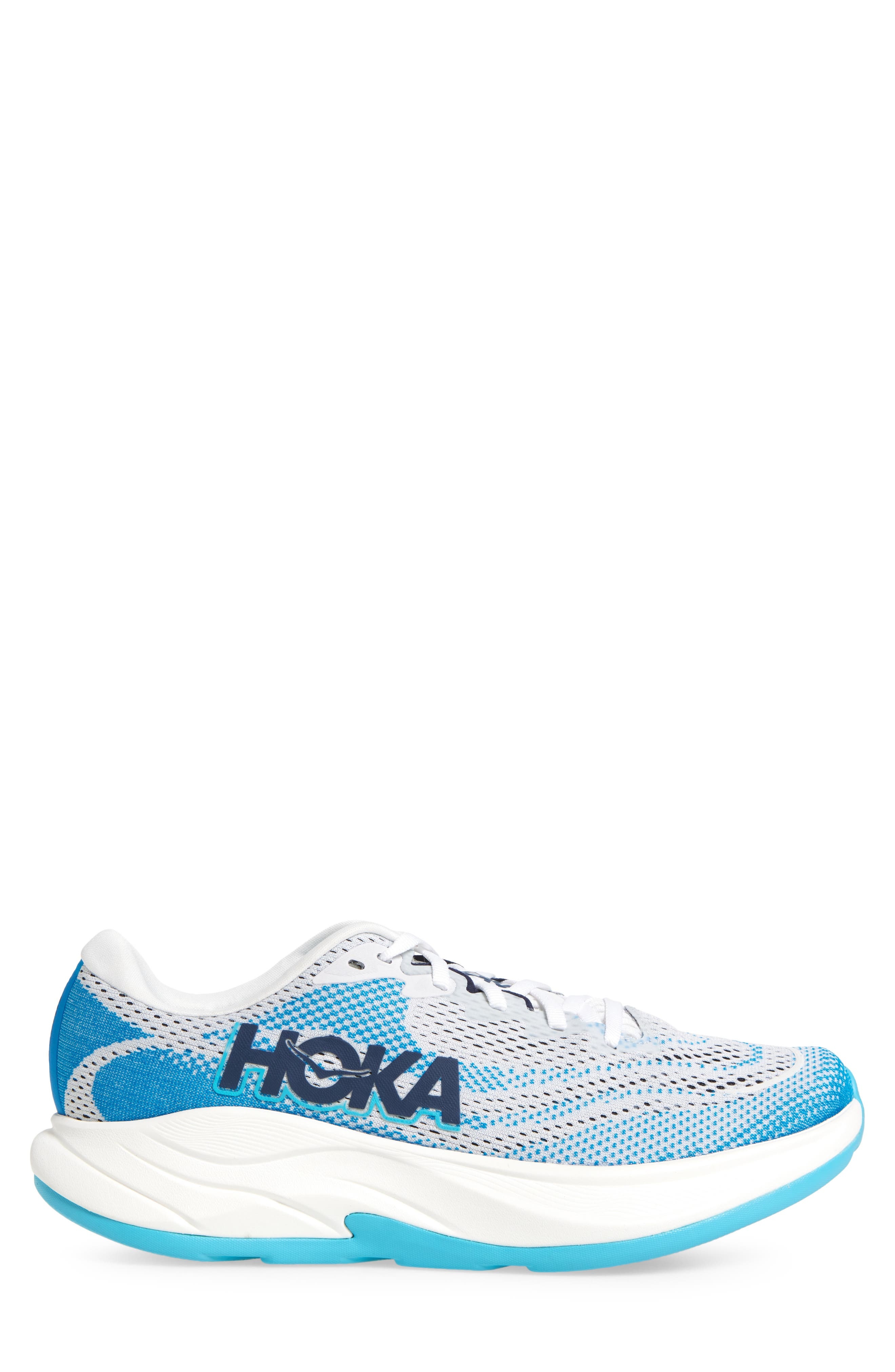 HOKA Rincon 4 Running Shoe in Frost /Skyward Blue at Nordstrom - 3