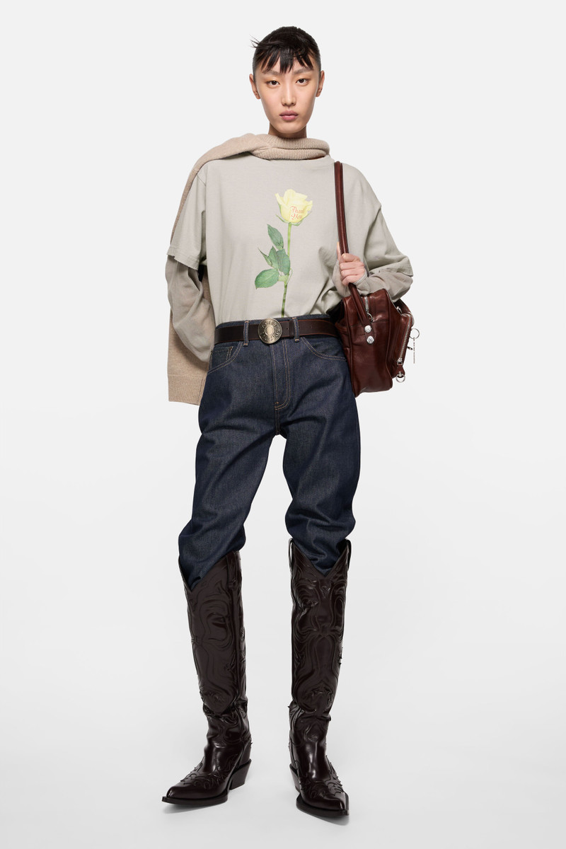 Acne Studios Layered graphic t-shirt - Light grey outlook